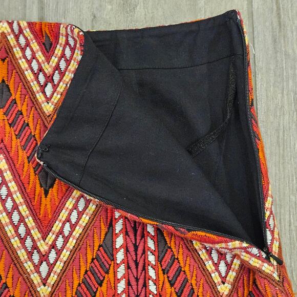 Free People Crush On U Skirt Women's Size 10 Embroidered Mini Boho Aztec Hippie - Picture 6 of 12